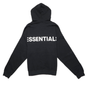 ESSENTIALS 3M Logo Pullover Hoodie- Black